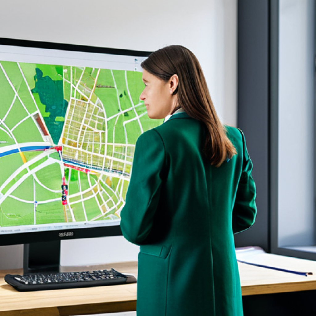 **
"A professional urban planner, fully clothed in modest business attire, standing in a brightly lit Parisian office. She is reviewing a digital map of Paris on a large monitor, highlighting green spaces and pedestrian zones. Safe for work, appropriate content, perfect anatomy, natural proportions, family-friendly, high resolution, detailed textures."
**