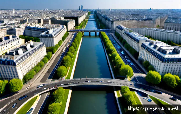 Home 17 공간 경제학 - Photorealistic urban spatial economics scene in central Paris, elevated three-quarter view of a clea...